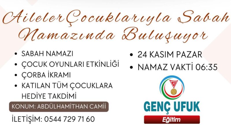 Aileler Çocuklarıyla Sabah Namazında Buluşuyor